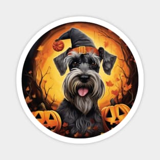 Schnauzer Halloween Magnet